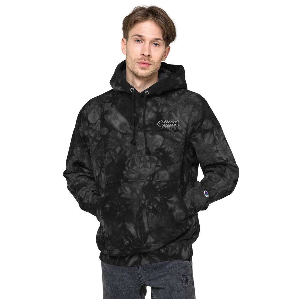 Unisex Champion tie-dye hoodie/embroidery QuahogMafia - Image 3
