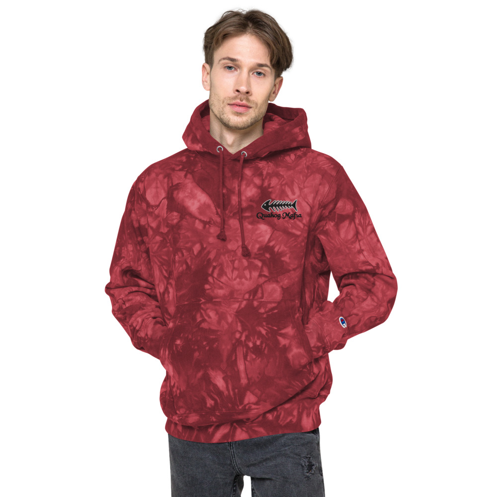 Unisex Champion tie-dye hoodie/embroidery QuahogMafia - Image 13