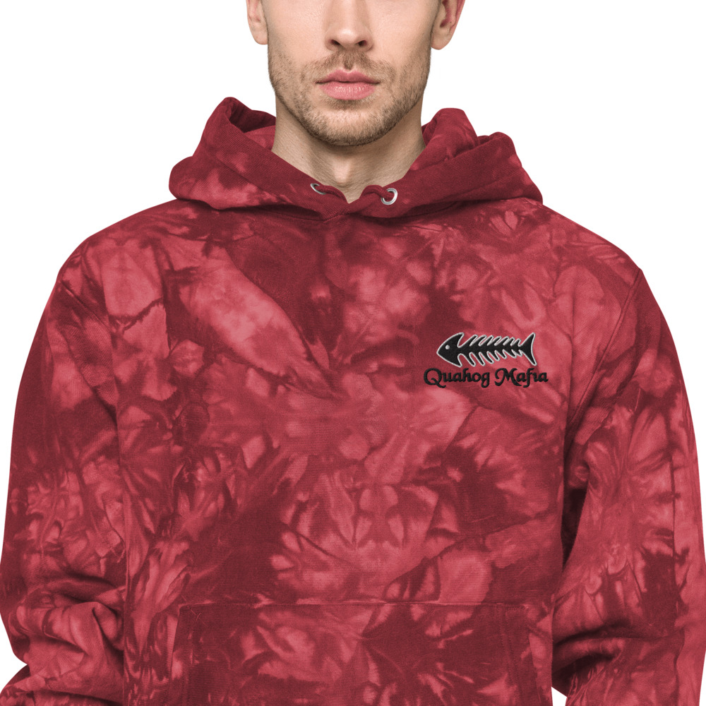 Unisex Champion tie-dye hoodie/embroidery QuahogMafia - Image 11