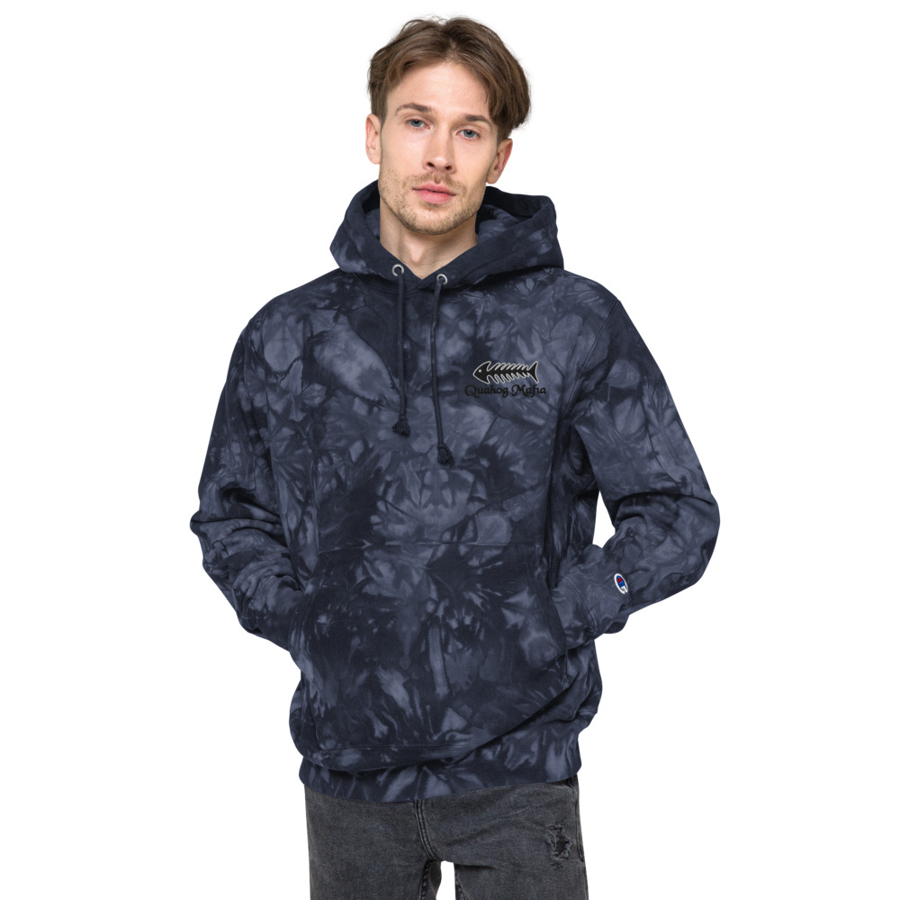 Unisex Champion tie-dye hoodie/embroidery QuahogMafia - Image 8