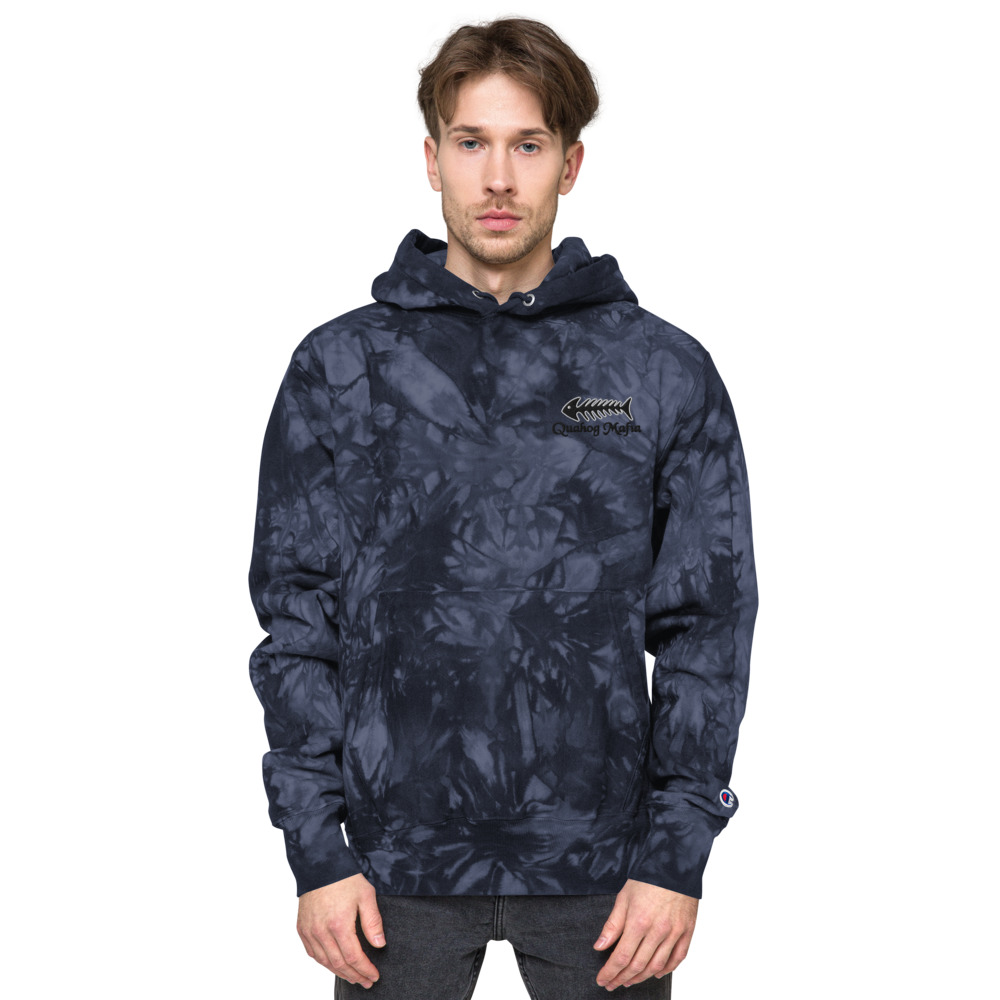 Unisex Champion tie-dye hoodie/embroidery QuahogMafia - Image 7